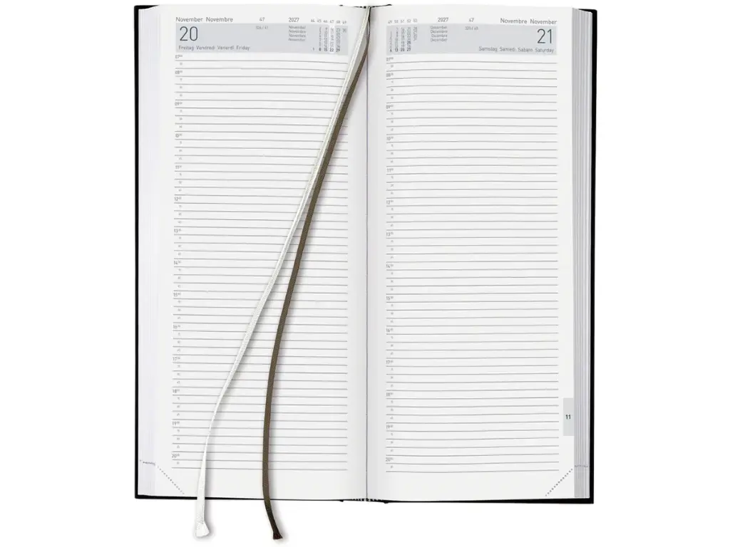 Agenda long Le Jour 2025 bleu foncé