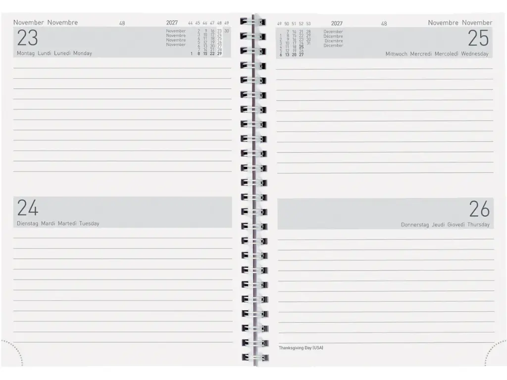 Agenda long Le Jour 2025 bleu foncé (copie)