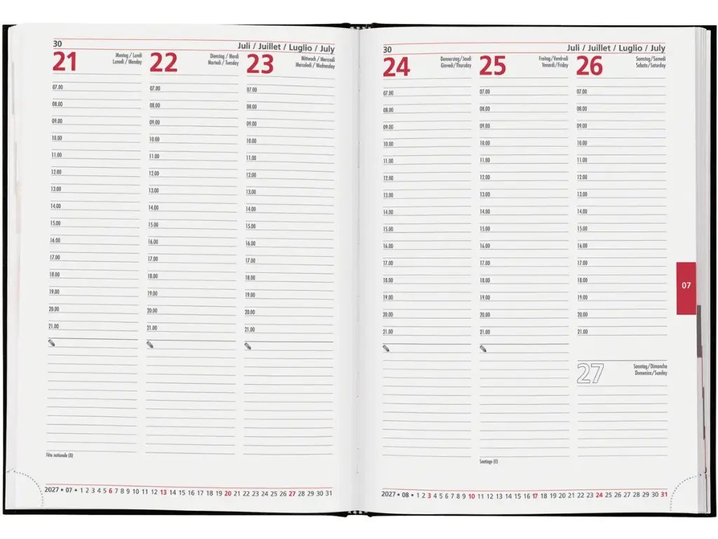 Agenda long Le Jour 2025 bleu foncé (copie)