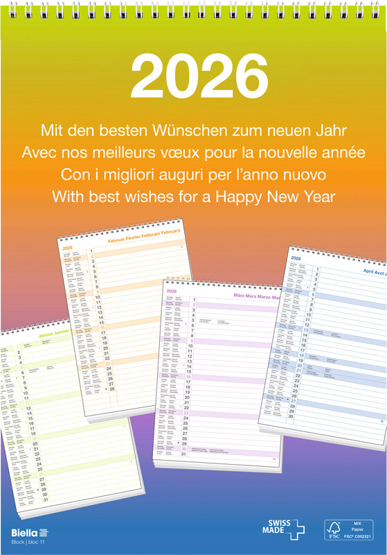 Calendrier de table Seplana 2025 carton