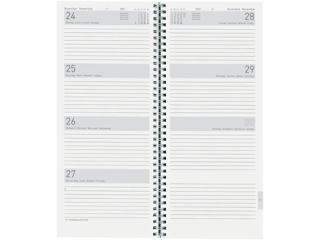 Agenda long Le Jour 2025 bleu foncé (copie)
