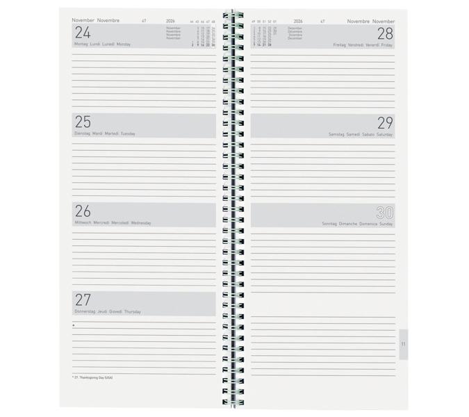 Agenda long Le Jour 2025 bleu foncé (copie)