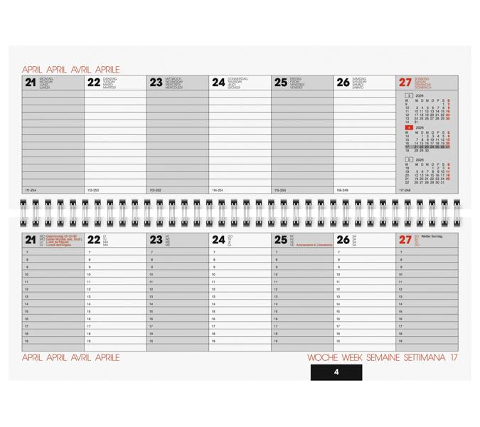 Calendrier de table Colorful 2026