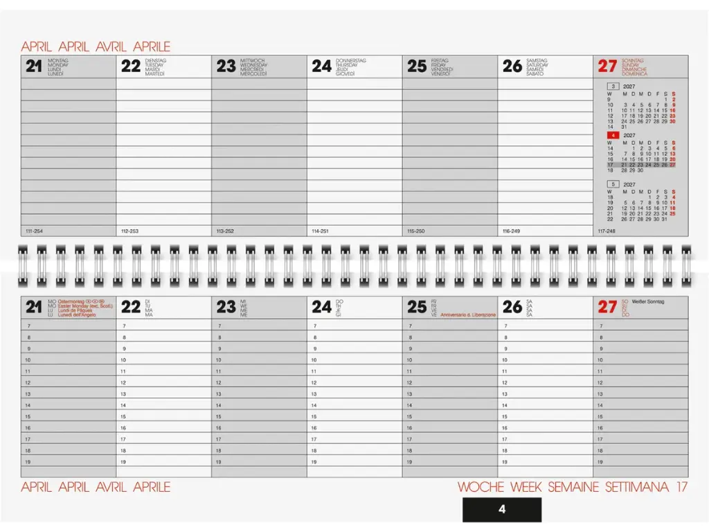 Calendrier de table Colorful 2026