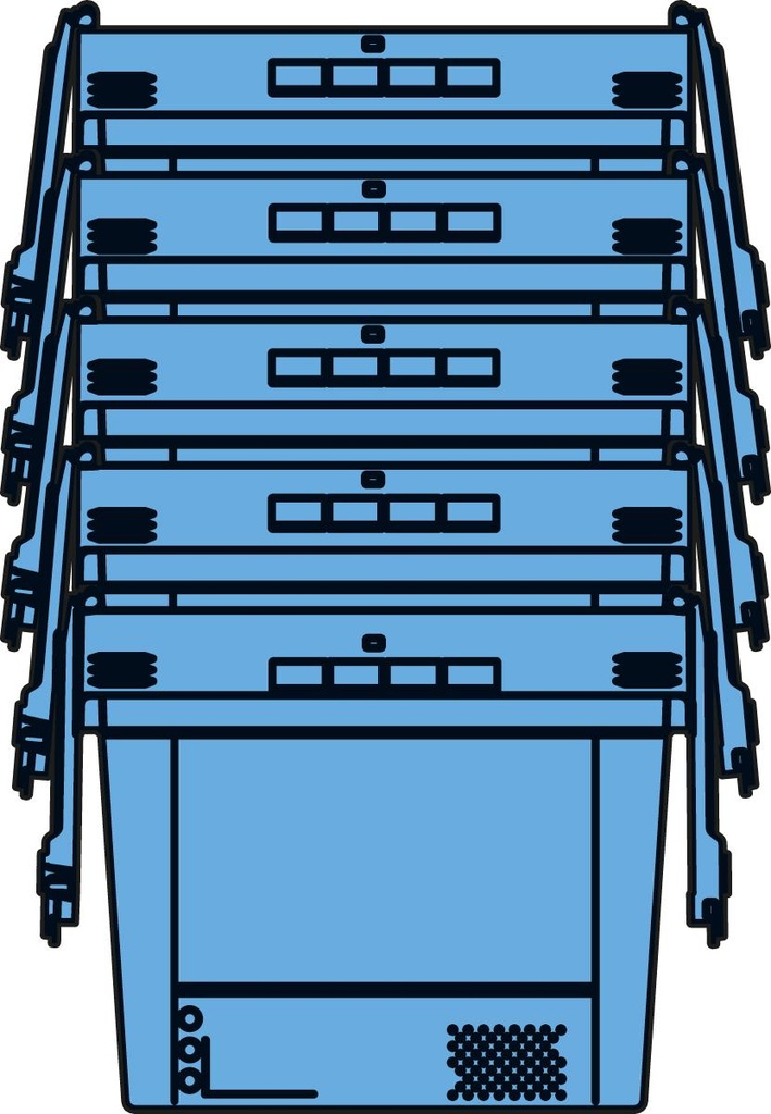 Chariot à étagères avec 2 parois grillagées  (copie)