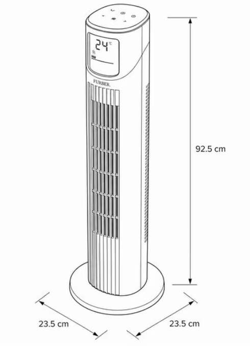 Ventilateur FURBER Torrevento blanc