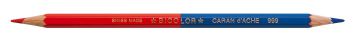 Crayon bicolore rouge-bleu