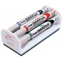 Boardmarker Pentel Maxiflo, Sortiment 4 Farben inkl. magnetischer Wischer