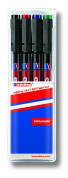 Marqueurs edding OHP permanents assortiment 4 couleurs