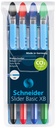 Stylo à bille Schneider Slider XB (assortiment de 4 couleurs basic)