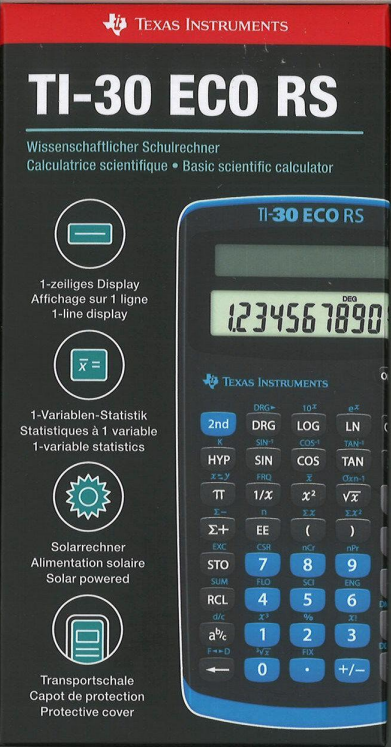 Calculatrice Texas TI 30 ECO RS
