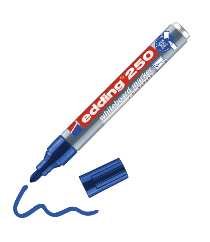 Marqueurs edding 250 bleu 10 pces