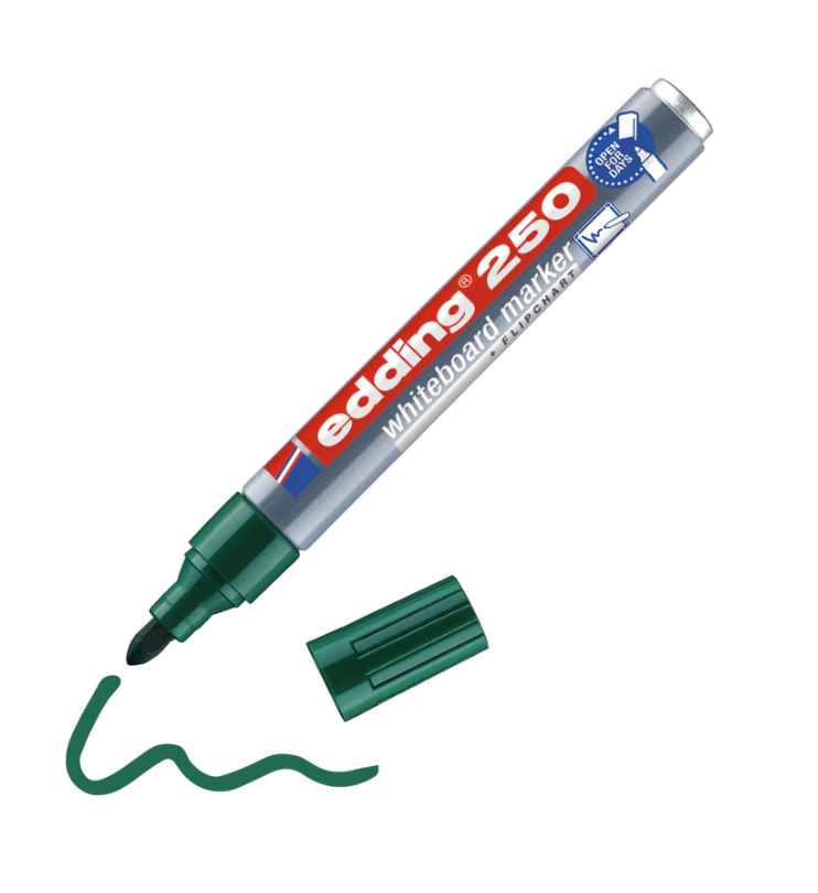 Marqueurs edding 250 vert 10 pces 