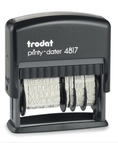 Datumsstempel mit Text Trodat 4817, Französisch