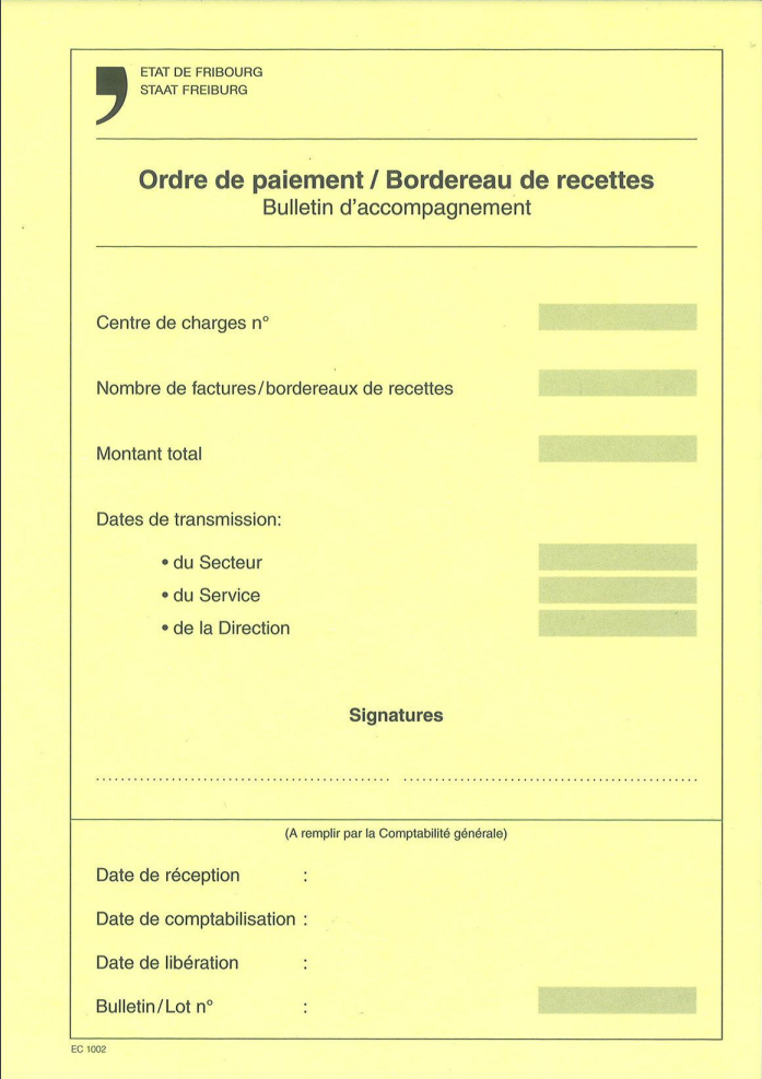 Formular - Zahlungsanweisung / Einnahmenliste  (100 Blatt)