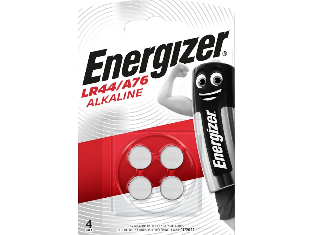 Piles boutons LR44 - blister de 4 pièces