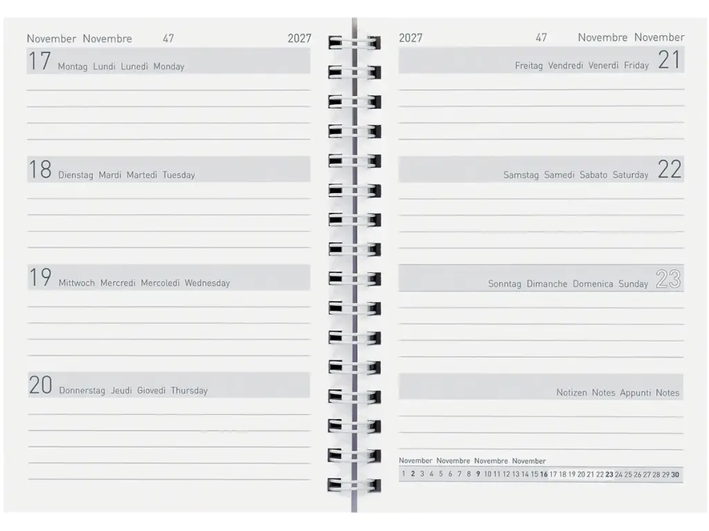 Agenda Memento, Wire-O 2027, Ersatzinhalt