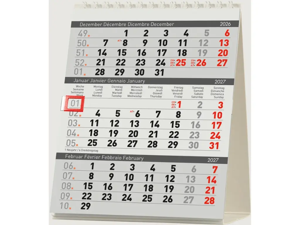 Tischkalender Desktop Delta 2027