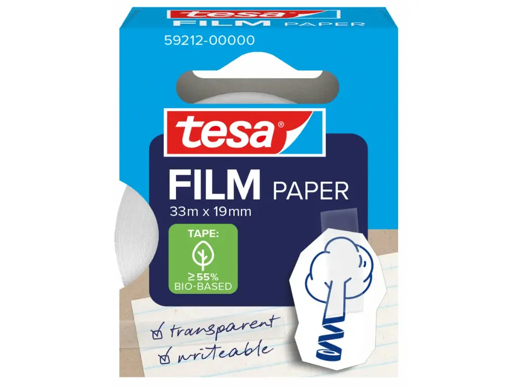 Ruban adhésif tesa® en papier transparent 33 m : 19 mm