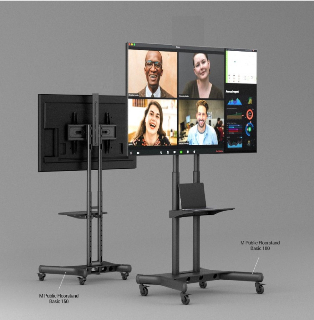 Set écran ViewSonic série CDE31-1C 4K UHD sur chariot mobile