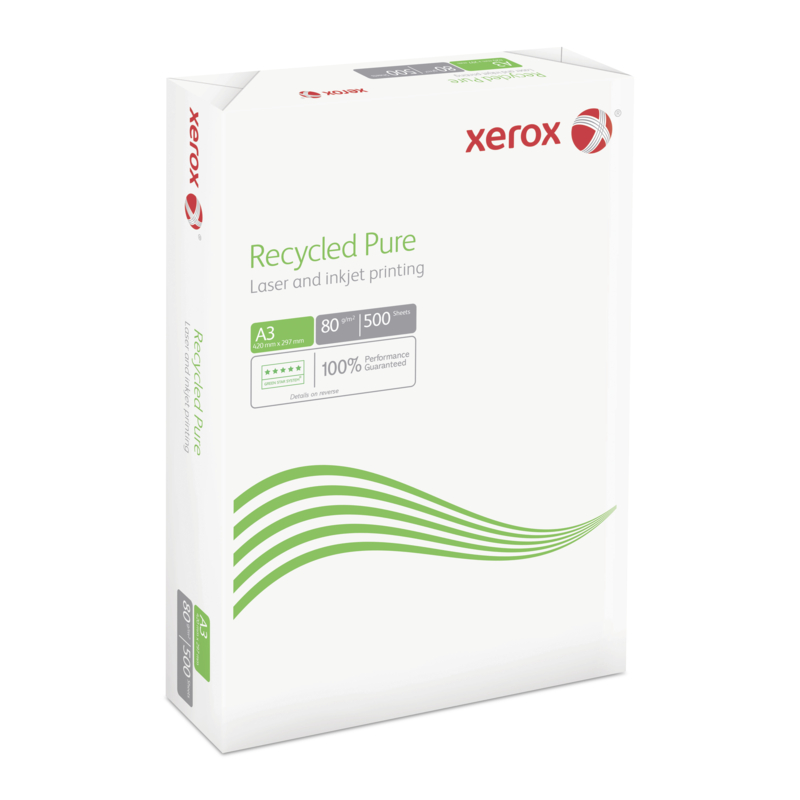 Fotokopierpapier A3 Xerox Recycled Pure, 80 g/m2 (500 Blatt)