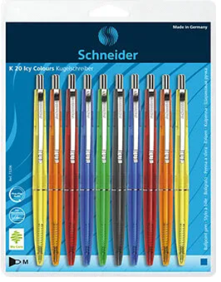 Stylo à bille Schneider K20 ICY Blister de 10 pièces