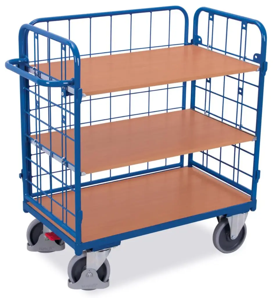 Etagenwagen mit Drahtgitterwänden