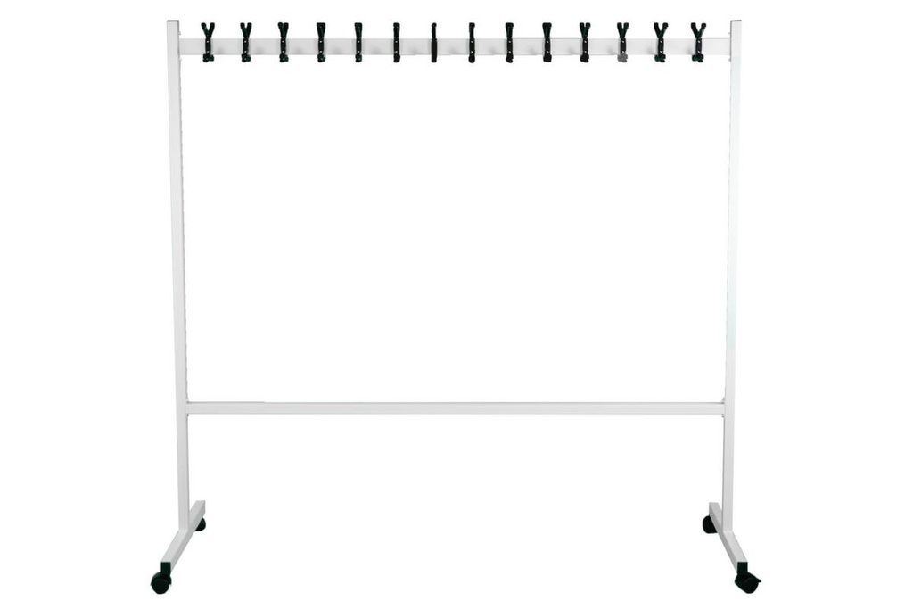 Fahrbare Reihengarderobe mit 28 Haken