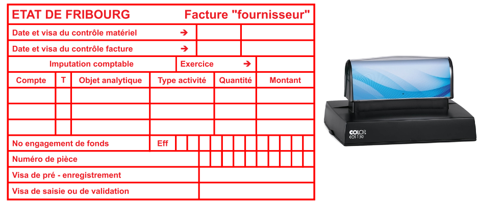 Automatischer Stempel Etat FR Facture "fournisseur"