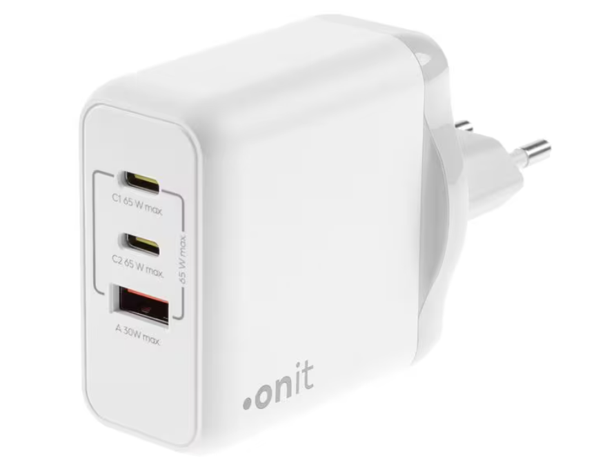 Chargeur 2 x USB-C / + 1 USB-A, 65 W 