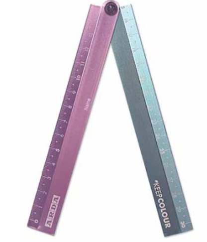 Règle plate en alu pliable 30 cm 