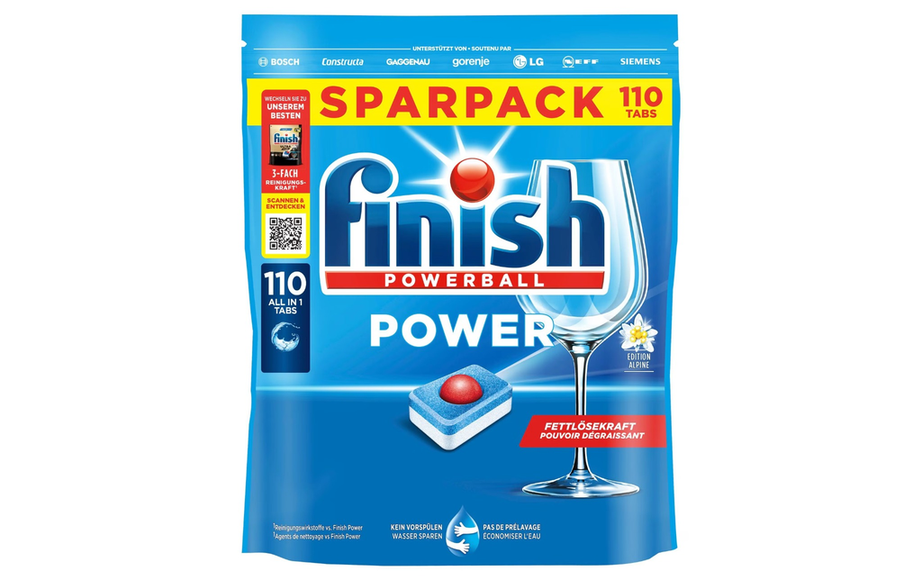 Détergent pour lave-vaisselle Finish Power Sparpack 110 Pièces