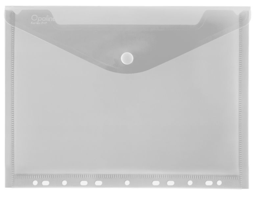 Poche incolore pour documents avec fermeture bouton pression A4 et 11 trous pour classeurs , 5 pièces