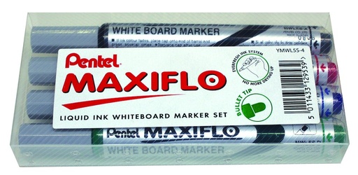 [91.220] Boardmarker Pentel Maxiflo fein, Sortiment 4 Farben