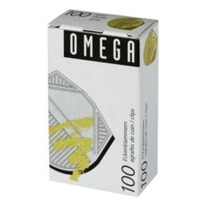 [68.118.1] ​OMEGA Agrafes de coin 100/22 doré 100 pièces
