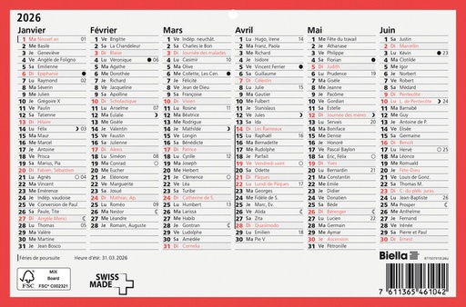 Tafelkalender A5 23,5 × 15,5 cm 2026
