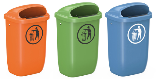 Abfallbehälter Citymate für außen, 50 l